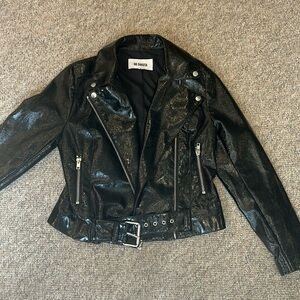 BB Dakota black pleather jacket